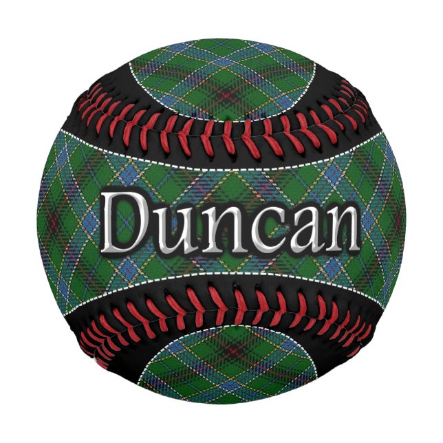 Balle De Baseball Clan Duncan Scottish Dream Tartan (Devant)