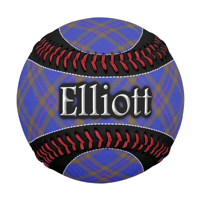 Balle De Baseball Clan Elliott Scottish Dream Tartan (Devant)