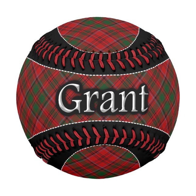 Balle De Baseball Clan Grant Scottish Dream Tartan (Devant)
