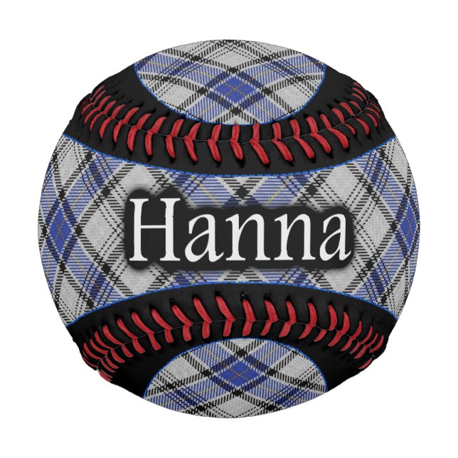 Balle De Baseball Clan Hannay Hanna Scottish Tartan (Devant)