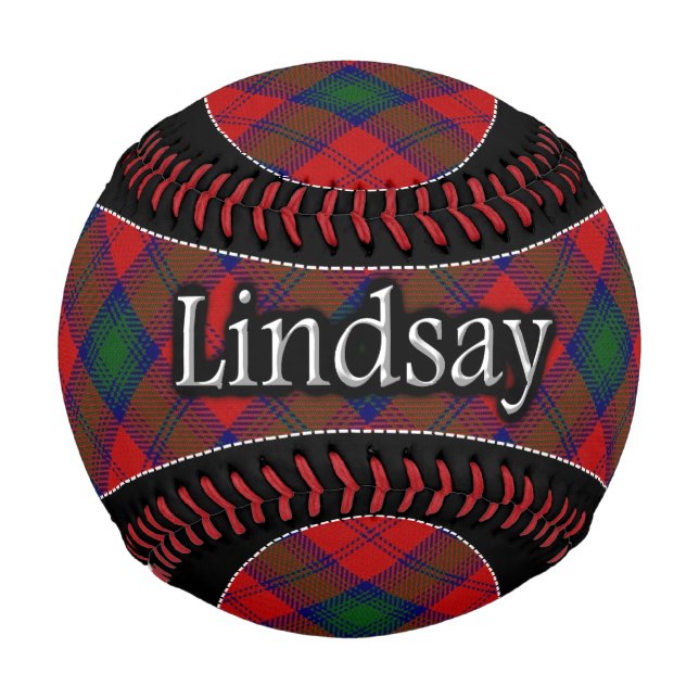 Balle De Baseball Clan Lindsay Scottish Dream Tartan (Devant)