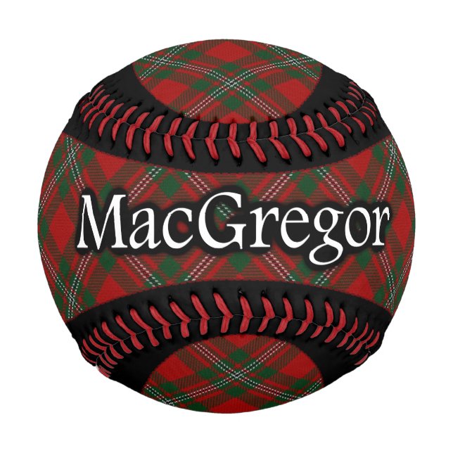 Balle De Baseball Clan MacGregor Scottish Tartan (Devant)