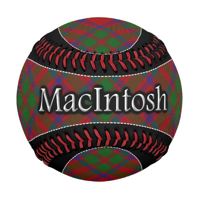Balle De Baseball Clan MacIntosh MacKintosh Scottish Dream Tartan (Devant)