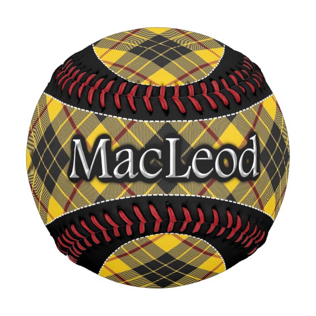 Balle De Baseball Clan MacLeod Scottish Dream Tartan (Devant)