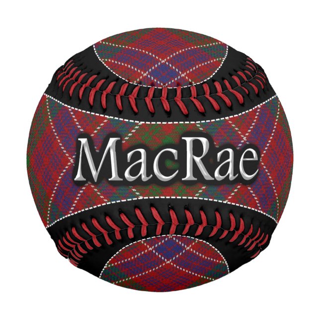 Balle De Baseball Clan MacRae Scottish Dream Tartan (Devant)