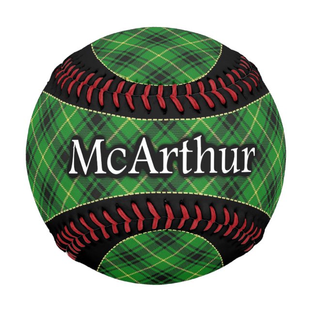 Balle De Baseball Clan McArthur MacArthur Scottish Tartan (Devant)