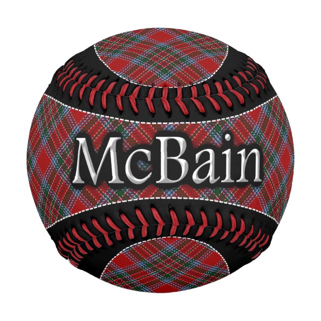 Balle De Baseball Clan McBain MacBain Scottish Dream Tartan (Devant)
