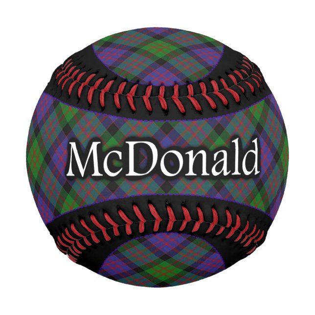 Balle De Baseball Clan McDonald MacDonald Scottish Tartan (Devant)