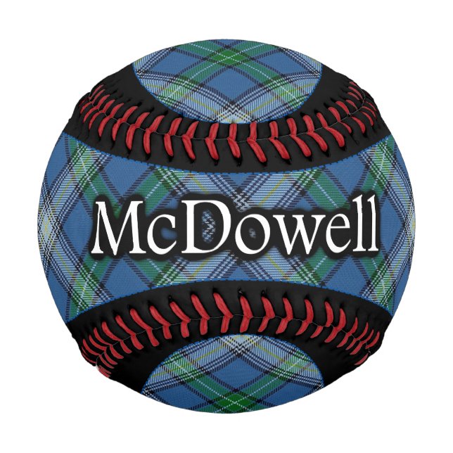 Balle De Baseball Clan McDowell MacDowall Scottish Tartan (Devant)