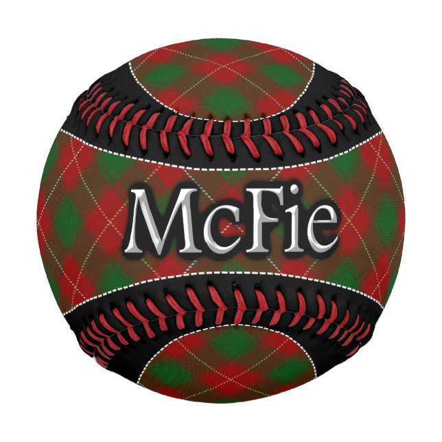 Balle De Baseball Clan McFie MacFie Scottish Dream Tartan (Devant)