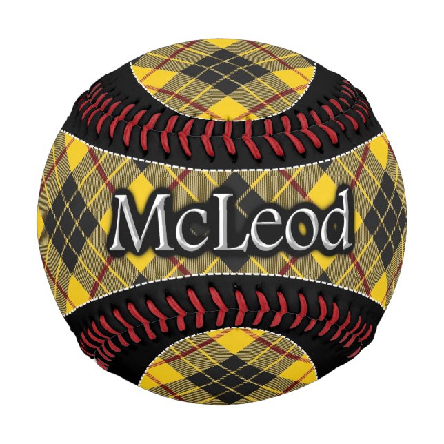 Balle De Baseball Clan McLeod MacLeod Scottish Dream Tartan (Devant)