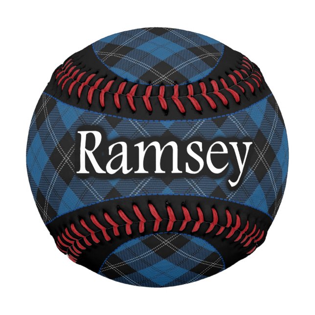 Balle De Baseball Clan Ramsey Ramsay Scottish Blue Hunter Tartan (Devant)