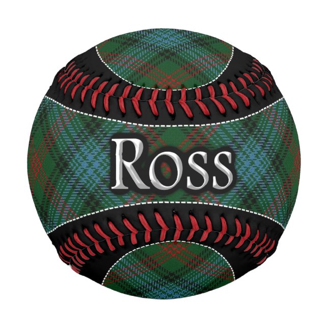 Balle De Baseball Clan Ross Scottish Dream Tartan (Devant)