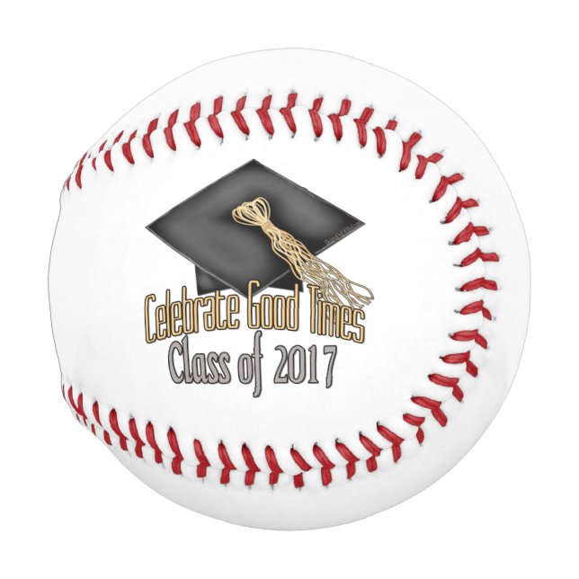 Balle De Baseball Classe de 2017 Celebrate Good Times Graduation Cad (Devant Droite)