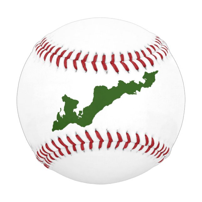 Balle De Baseball Classic Fishers Island Logo Baseball - Vert (Devant)
