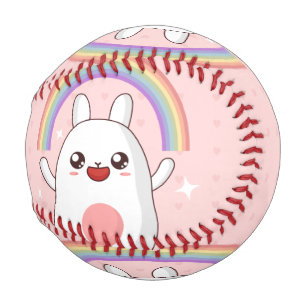 Balle De Baseball Clipart arc-en-ciel de Kawaii