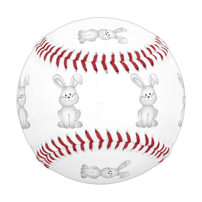 Balle De Baseball Clipart blanc de lapin (Devant)