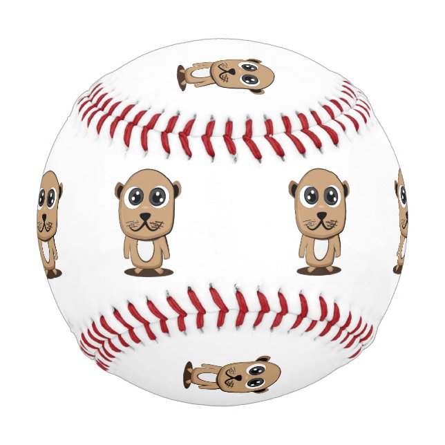Balle De Baseball Clipart de caractères mignons (Devant)
