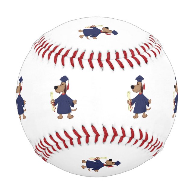 Balle De Baseball Clipart de graduation de chien (Devant)