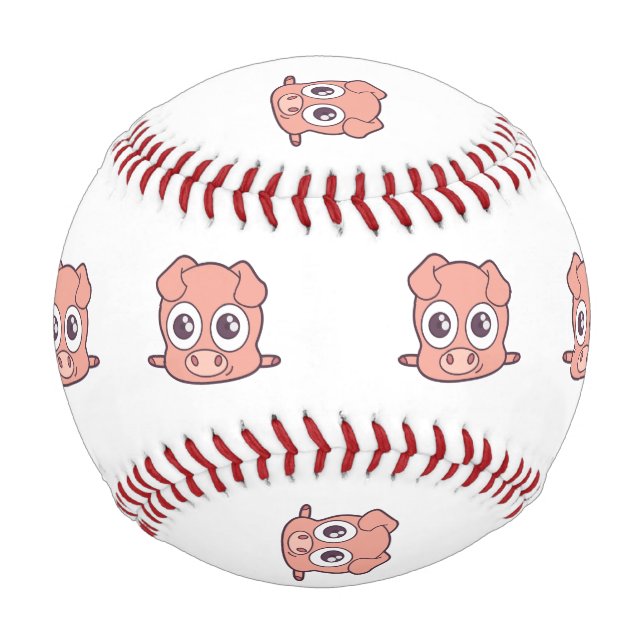 Balle De Baseball Clipart mignon de porc (Devant)