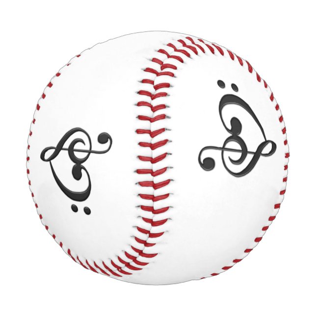 Balle De Baseball Coeur du design musical (Angle)