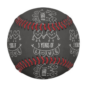 Balle De Baseball Coeurs de la calèche cadeau du 3e anniversaire