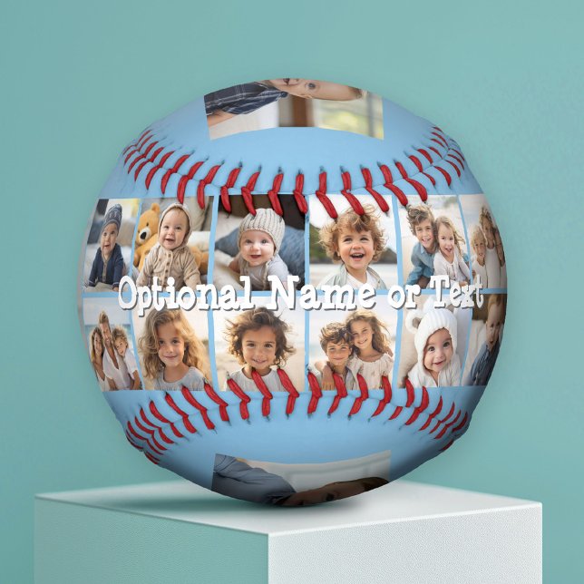 Balle De Baseball Collage de photos Instagram - Jusqu'à 14 photos bl (Custom Photo Baseball)