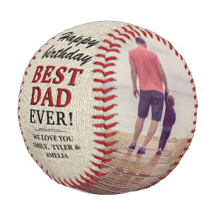 Balle De Baseball Collage photo Joyeux Anniversaire Meilleur Papa du