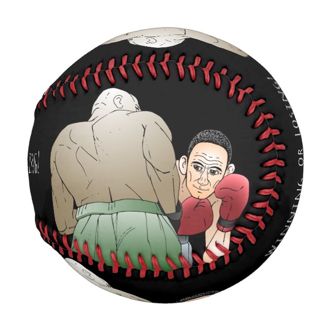Balle De Baseball Combat de boxe avec deux hommes (Dos Gauche)