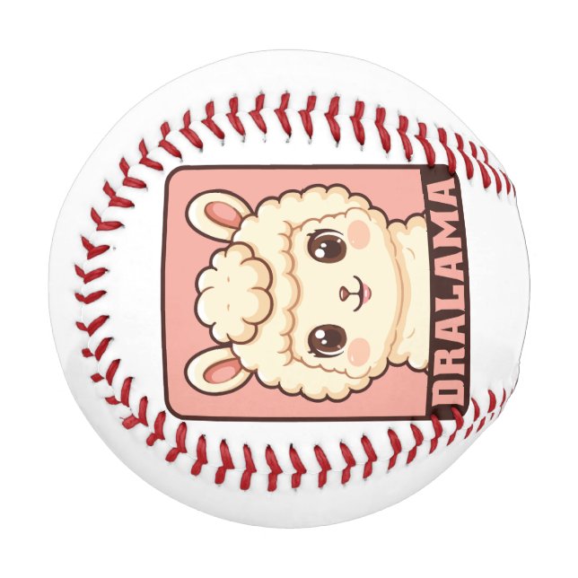 Balle De Baseball Conception d'illustration de lama mignon (Devant Gauche)