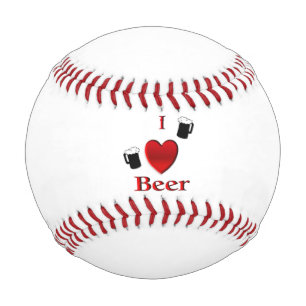 Balle De Baseball Conception J'aime la bière