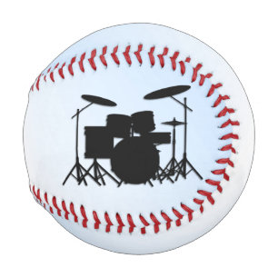 Balle De Baseball Conception Musicale Bleue de Batterie
