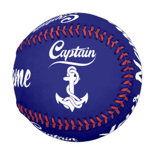 Balle De Baseball Conception nautique d'ancre de voilier capitaine