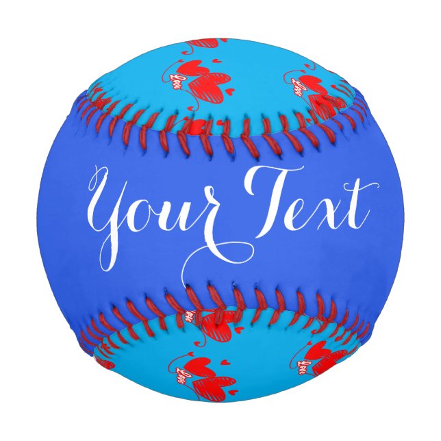 Balle De Baseball Conception romantique d'amour et de cœur (Dos)