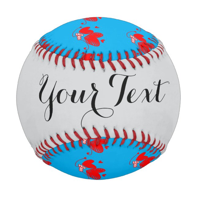 Balle De Baseball Conception romantique d'amour et de cœur (Dos)