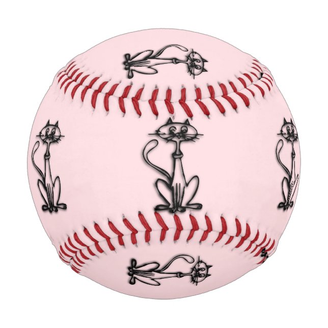 Balle De Baseball Cool Chat rose (Dos)