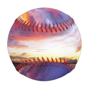 Balle De Baseball Coucher de soleil époustouflant