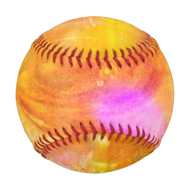 Balle De Baseball couleur art sans soudure arrière - plan jaune, ora (Devant)