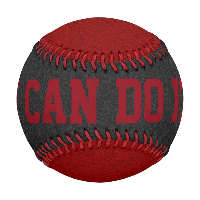 Balle De Baseball Couleur seule - noir et rouge foncé (Dos)