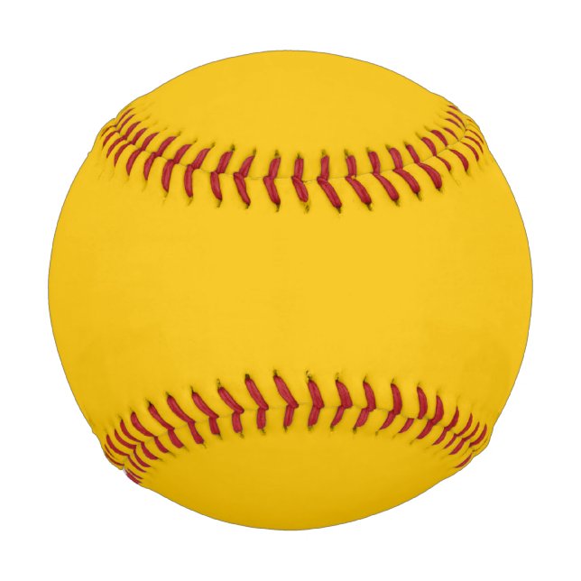 Balle De Baseball Couleur uni jaune soleil (Dos)