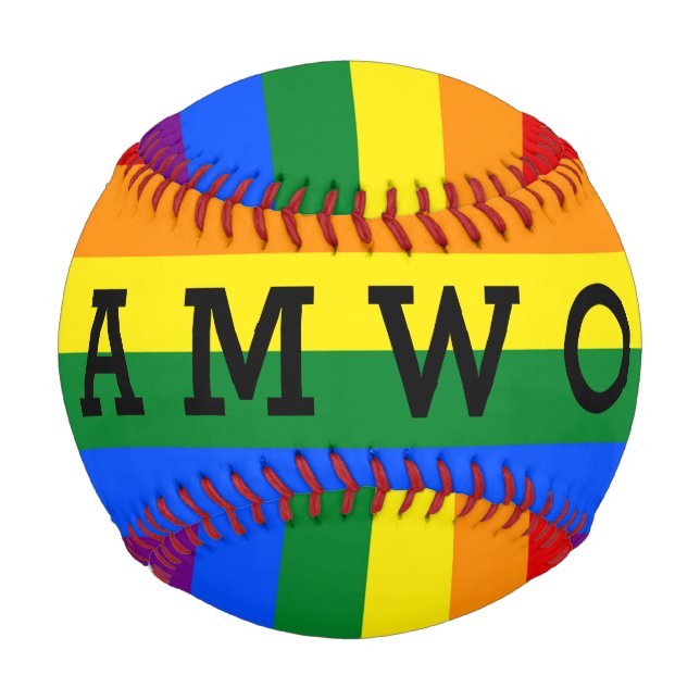 Balle De Baseball COULEURS DE DRAPEAU PLANIFIÉ + vos idées (Dos)
