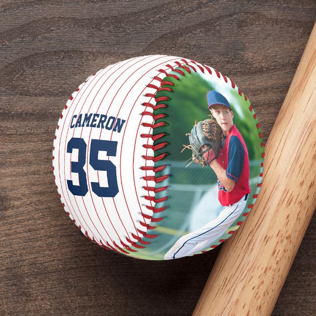 Balle De Baseball Couleurs entièrement modifiables Bandes Nom Numéro (Créateur téléchargé)