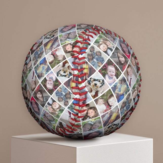 Balle De Baseball Créer un collage photo personnalisé avec 12 photos (Custom Photo Baseball)