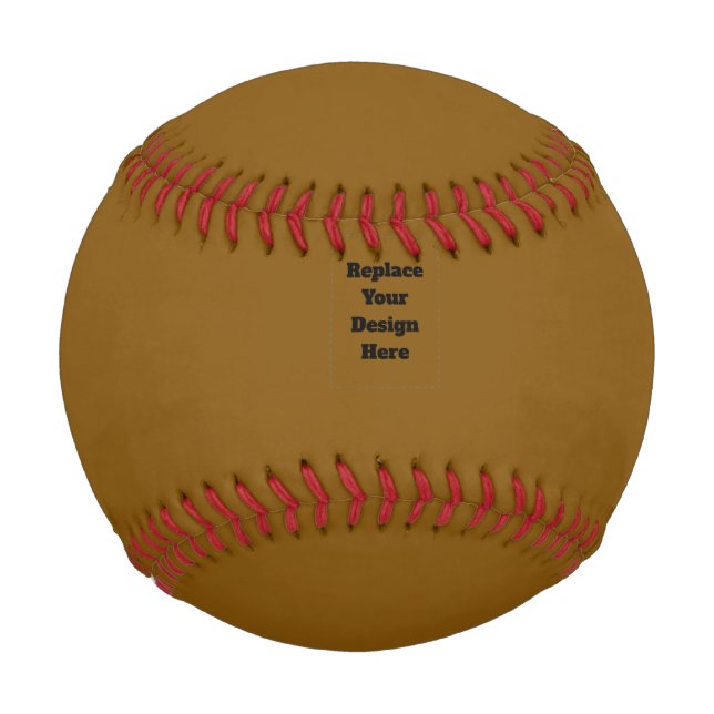 Balle De Baseball Créez Votre Propre Brun (Devant)
