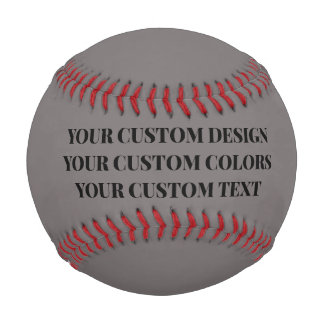 Balle De Baseball Créez votre propre gris personnalisé