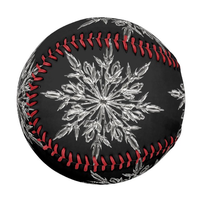 Balle De Baseball Cristal glacé noir (Devant Gauche)
