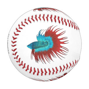 Balle De Baseball Crowntail betta fish dessin animé