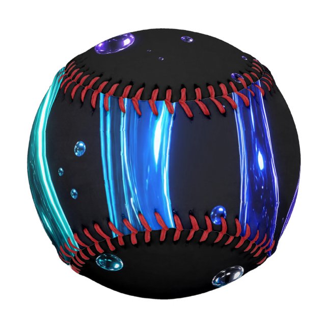 Balle De Baseball Cube de puzzle chromé futuriste (Devant)