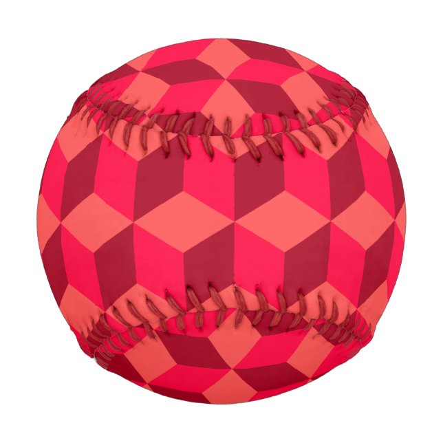 Balle De Baseball Cubes rouges (Devant)