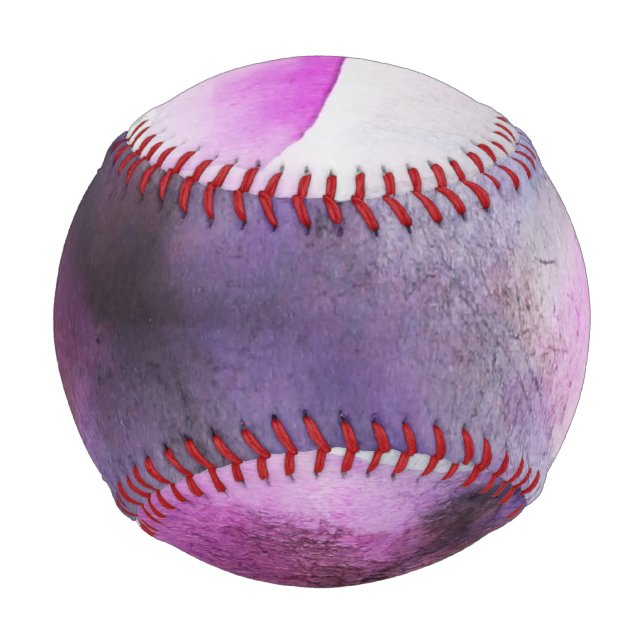 Balle De Baseball cubisme transparent violet art abstrait (Devant)